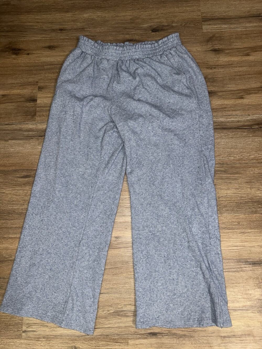 Kittenish Blue Wide Leg Sweatpants Womens XL Elastic Waist Lounge Pants